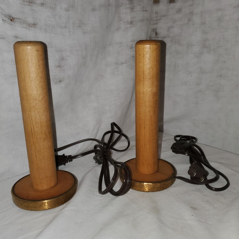 Vintage spool lamps (2)
